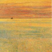 Childe Hassam Sunset at Sea oil painting artist